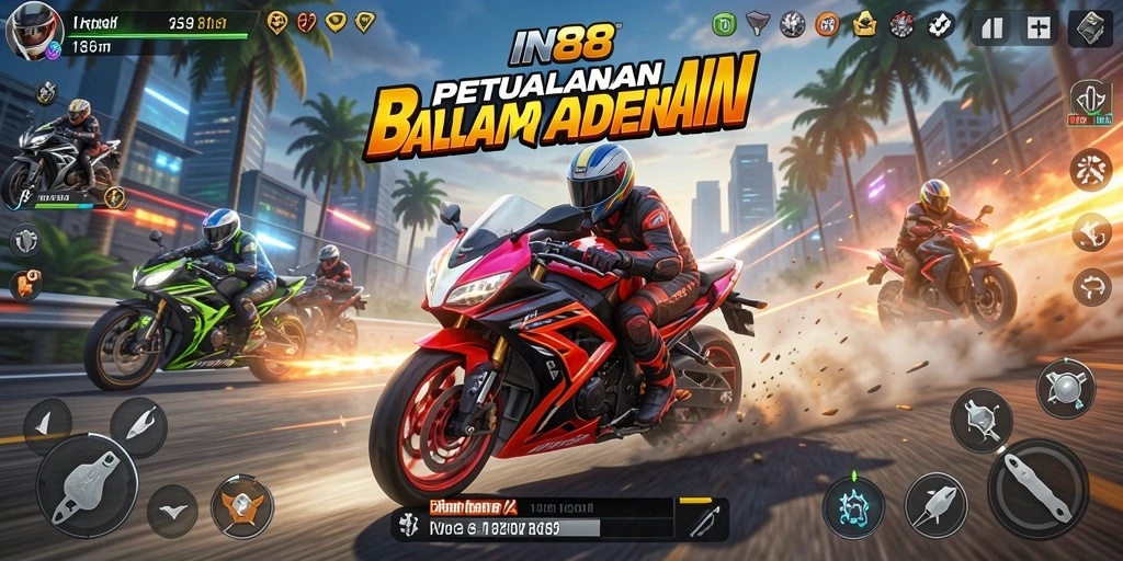 Gameplay balap motor yang menantang dan menarik