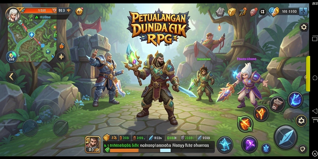 Screenshot gameplay RR33 menampilkan aksi seru dalam pertarungan RPG.
