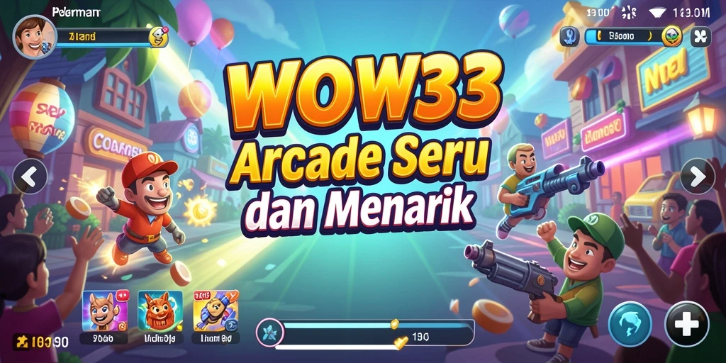 Screenshot WOW33 menampilkan gameplay Arcade yang mendebarkan dan penuh aksi.